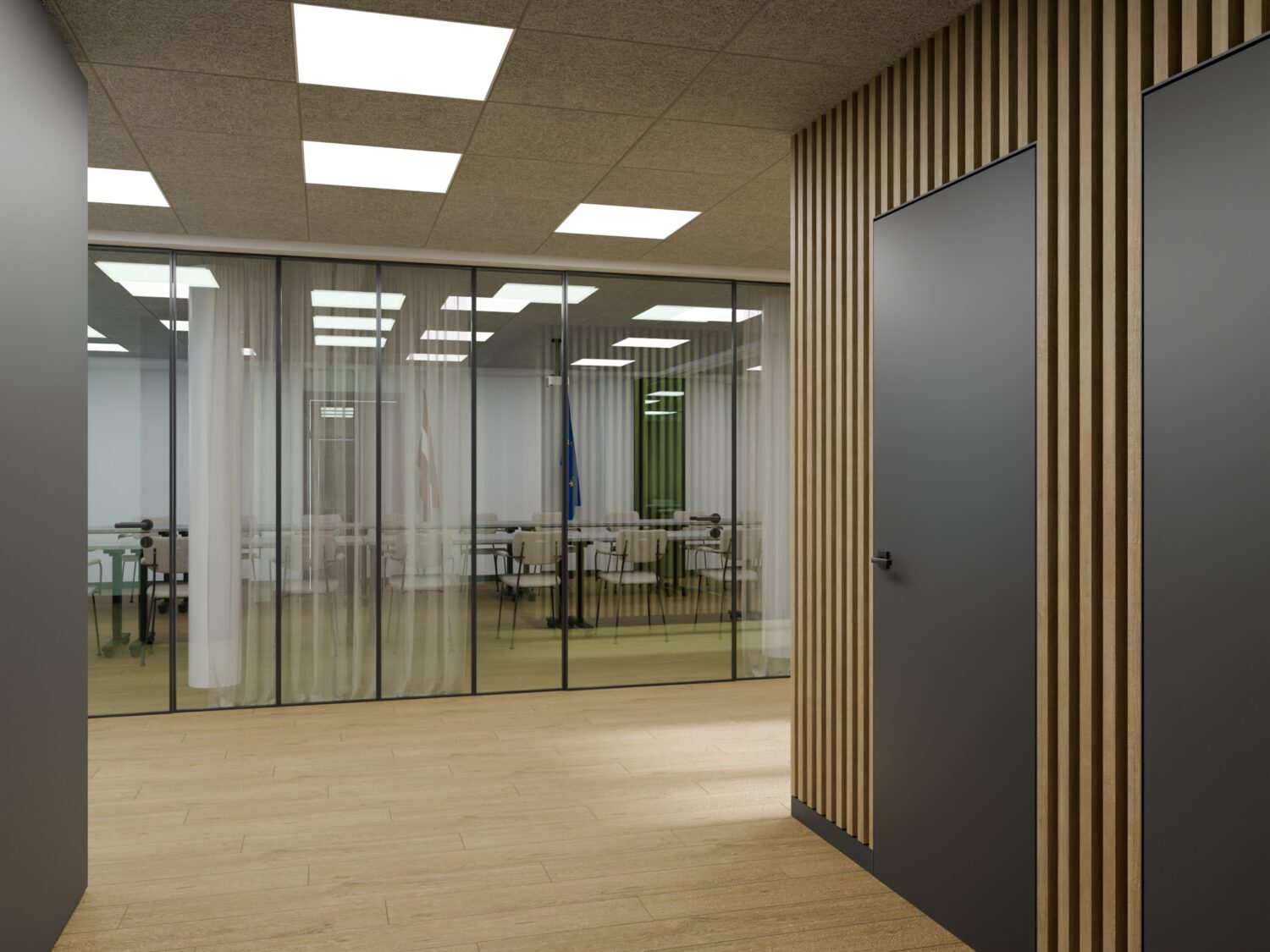 Dizaina koncepts biroja telpām Satiksmes ielā